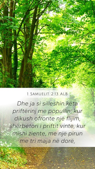 1 Samuelit 2:13 ALB Bible Verse Image