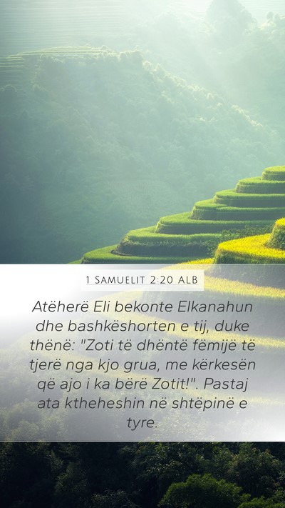 1 Samuelit 2:20 ALB Bible Verse Image