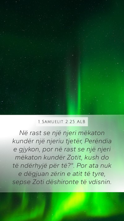 1 Samuelit 2:25 ALB Bible Verse Image