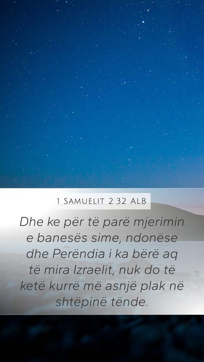 1 Samuelit 2:32 ALB Bible Verse Image