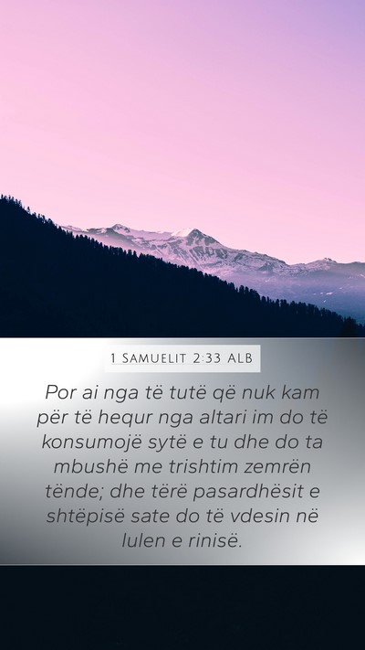 1 Samuelit 2:33 ALB Bible Verse Image