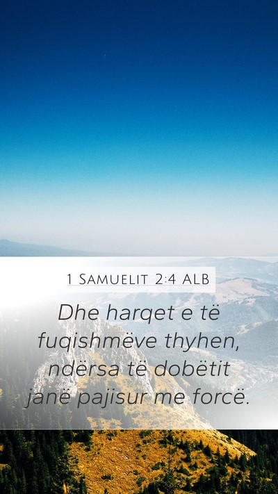 1 Samuelit 2:4 ALB Bible Verse Image
