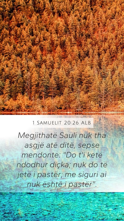 1 Samuelit 20:26 ALB Bible Verse Image
