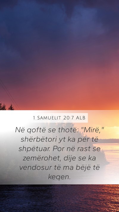 1 Samuelit 20:7 ALB Bible Verse Image