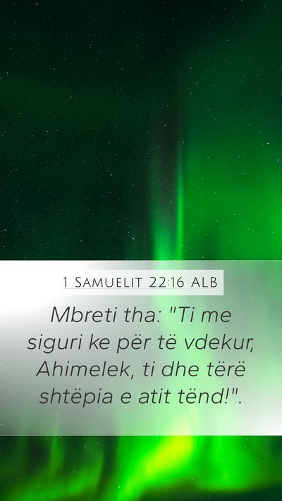 1 Samuelit 22:16 ALB Mobile Phone Wallpaper - Mbreti tha: 