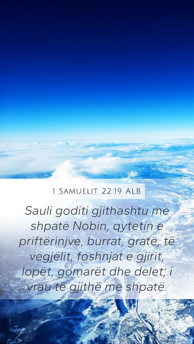 1 Samuelit 22:19 ALB Bible Verse Image
