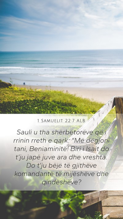 1 Samuelit 22:7 ALB Bible Verse Image