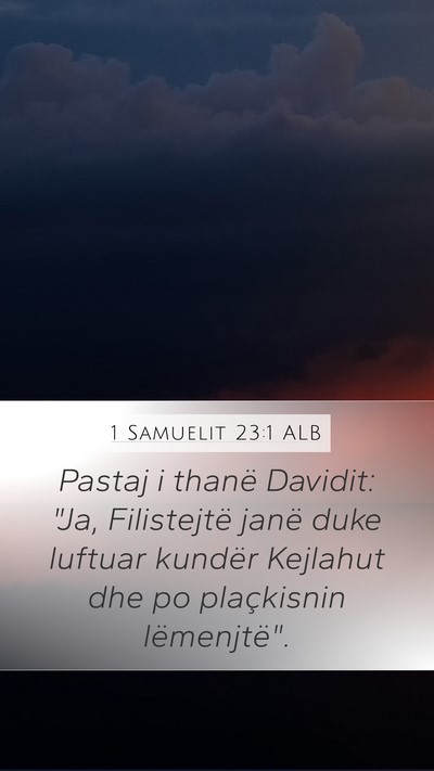 1 Samuelit 23:1 ALB Bible Verse Image