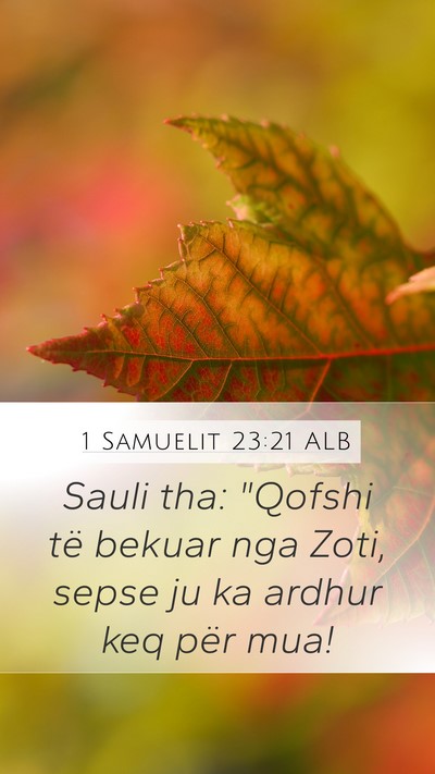 1 Samuelit 23:21 ALB Bible Verse Image