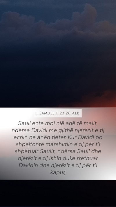 1 Samuelit 23:26 ALB Bible Verse Image