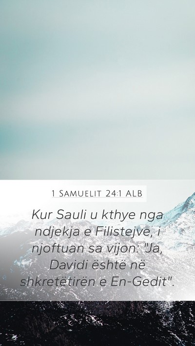 1 Samuelit 24:1 ALB Bible Verse Image