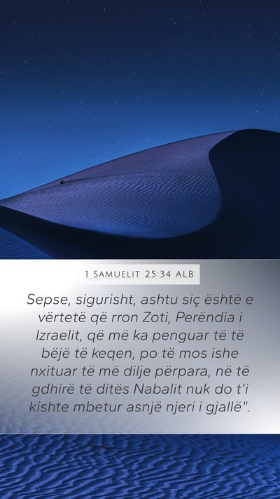 1 Samuelit 25:34 ALB Bible Verse Image