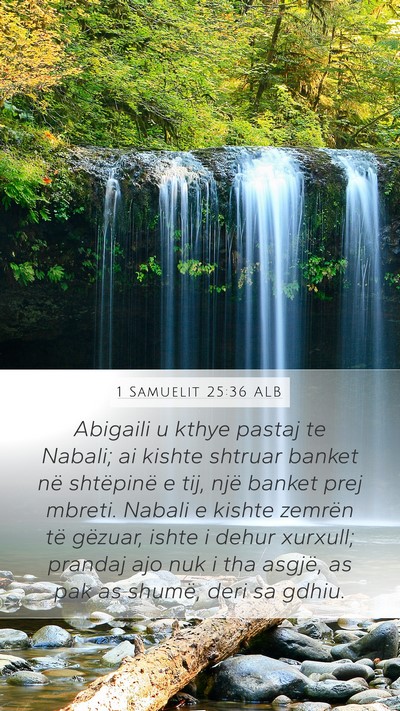 1 Samuelit 25:36 ALB Bible Verse Image