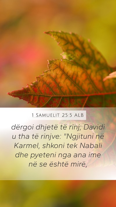 1 Samuelit 25:5 ALB Bible Verse Image
