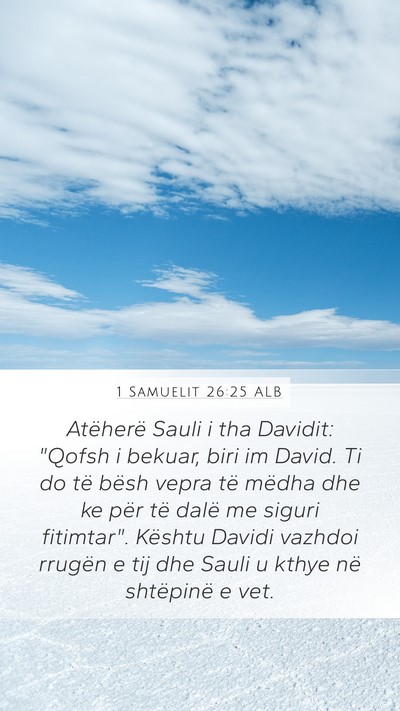 1 Samuelit 26:25 ALB Bible Verse Image