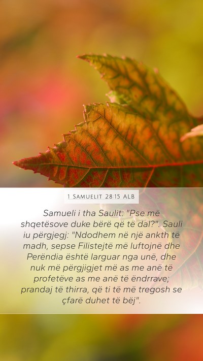 1 Samuelit 28:15 ALB Bible Verse Image