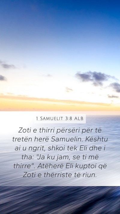 1 Samuelit 3:8 ALB Bible Verse Image