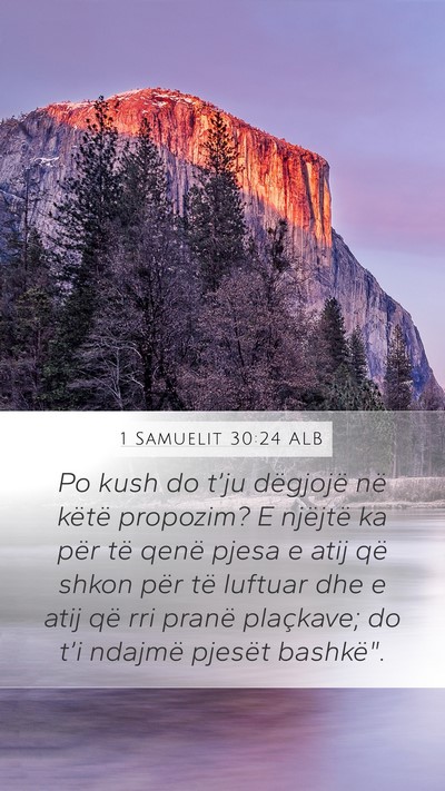 1 Samuelit 30:24 ALB Bible Verse Image