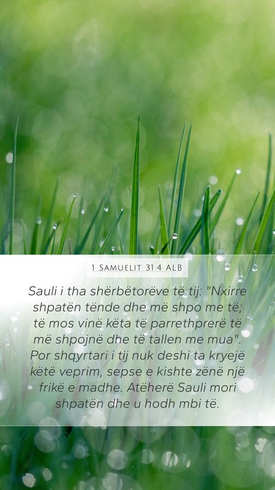 1 Samuelit 31:4 ALB Bible Verse Image