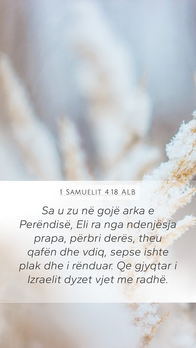 1 Samuelit 4:18 ALB Bible Verse Image