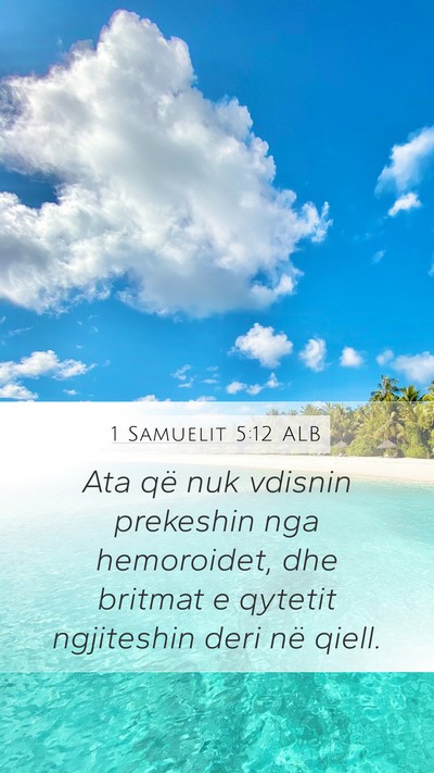 1 Samuelit 5:12 ALB Bible Verse Image