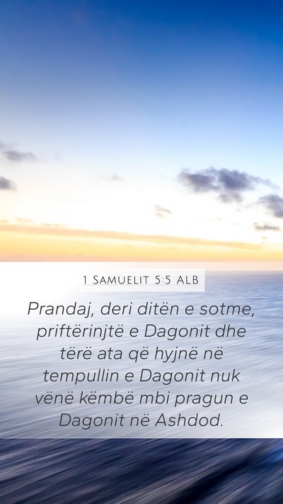 1 Samuelit 5:5 ALB Bible Verse Image