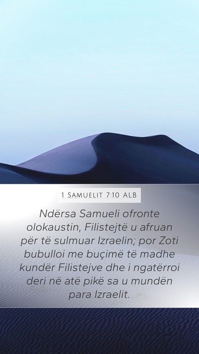 1 Samuelit 7:10 ALB Bible Verse Image
