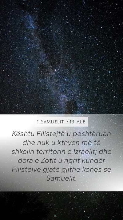 1 Samuelit 7:13 ALB Bible Verse Image