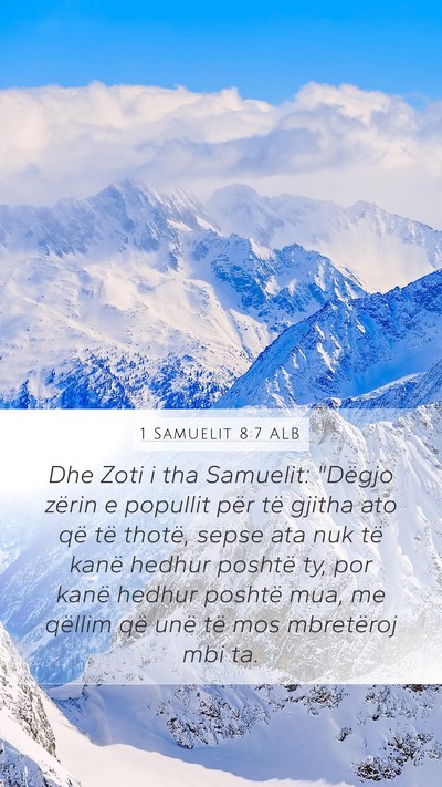 1 Samuelit 8:7 ALB Bible Verse Image