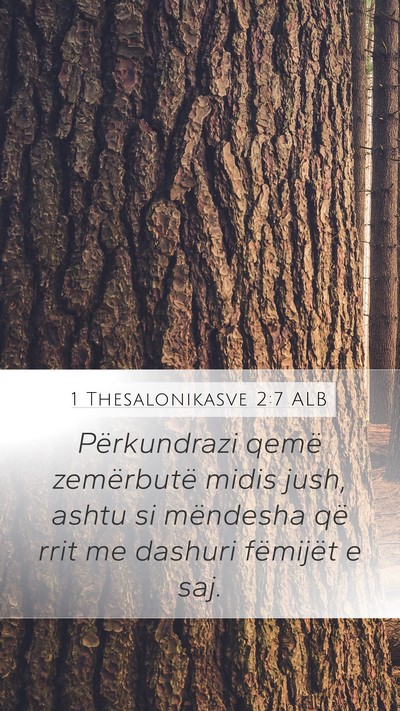 1 Thesalonikasve 2:7 ALB Bible Verse Image