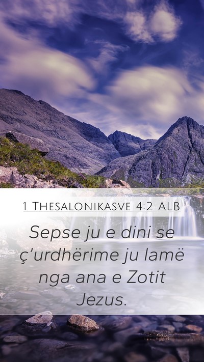 1 Thesalonikasve 4:2 ALB Bible Verse Image