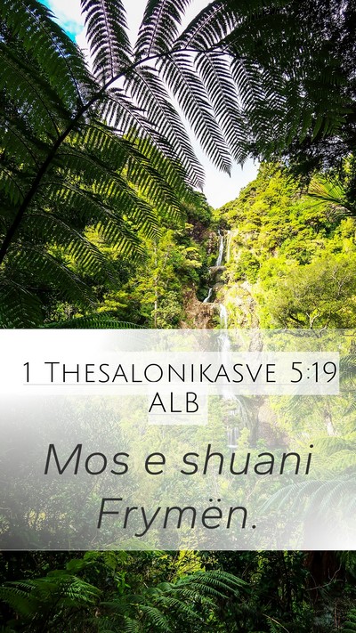 1 Thesalonikasve 5:19 ALB Bible Verse Image