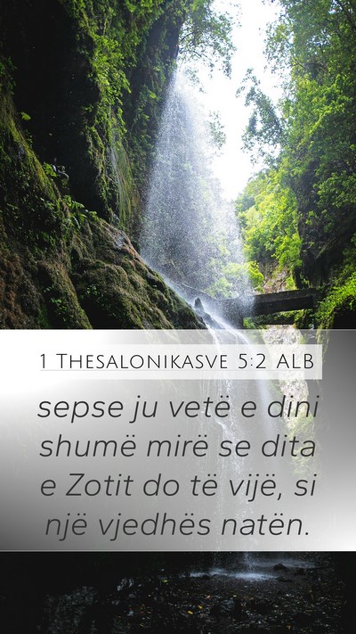 1 Thesalonikasve 5:2 ALB Bible Verse Image