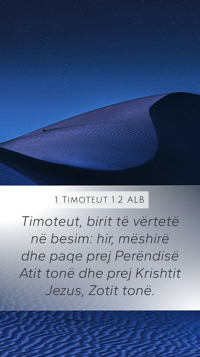 1 Timoteut 1:2 ALB Bible Verse Image
