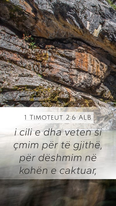 1 Timoteut 2:6 ALB Bible Verse Image