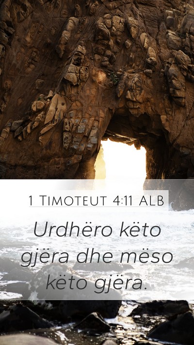 1 Timoteut 4:11 ALB Bible Verse Image