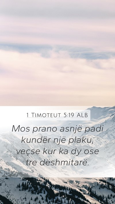 1 Timoteut 5:19 ALB Bible Verse Image