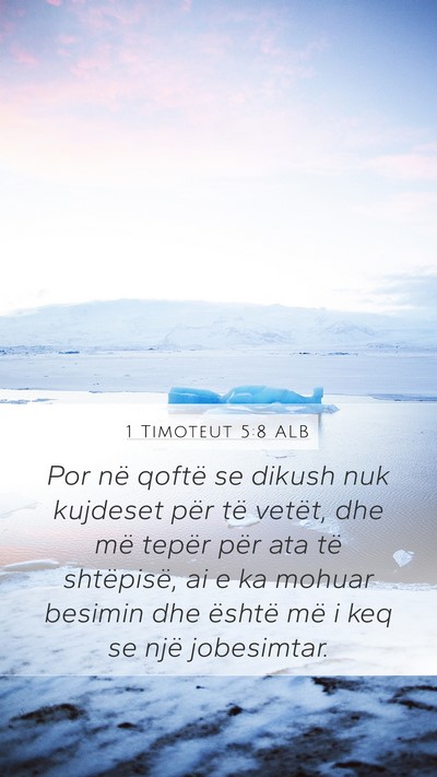 1 Timoteut 5:8 ALB Bible Verse Image