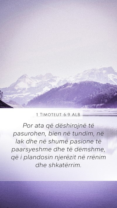 1 Timoteut 6:9 ALB Bible Verse Image