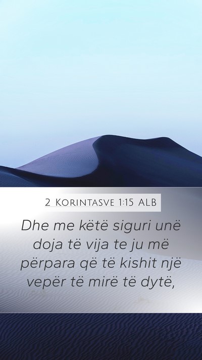 2 Korintasve 1:15 ALB Bible Verse Image
