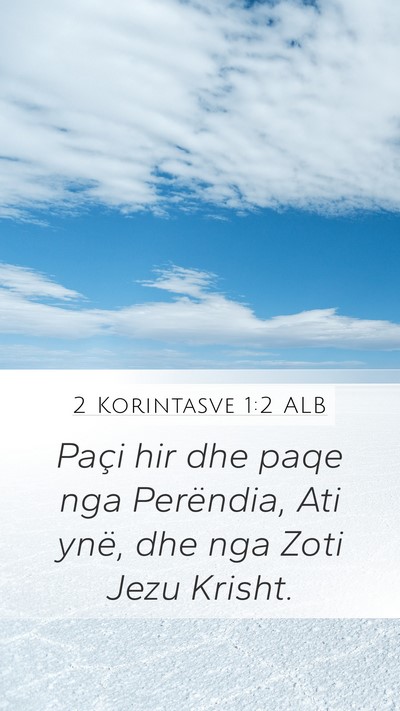 2 Korintasve 1:2 ALB Bible Verse Image