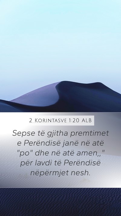 2 Korintasve 1:20 ALB Bible Verse Image