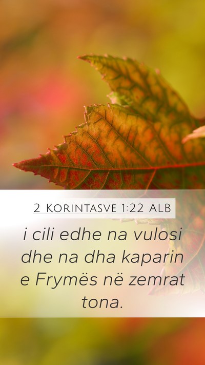 2 Korintasve 1:22 ALB Bible Verse Image