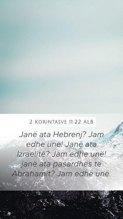 2 Korintasve 11:22 ALB Bible Verse Image