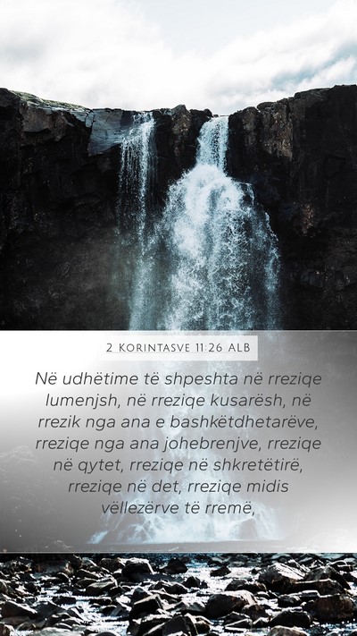 2 Korintasve 11:26 ALB Bible Verse Image