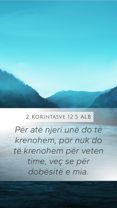 2 Korintasve 12:5 ALB Bible Verse Image