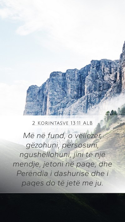 2 Korintasve 13:11 ALB Bible Verse Image