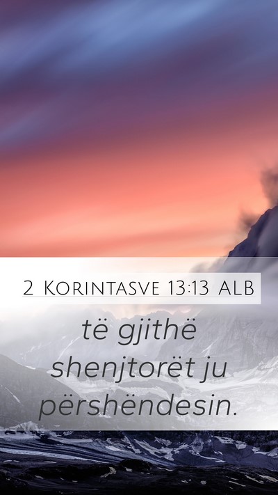 2 Korintasve 13:13 ALB Bible Verse Image