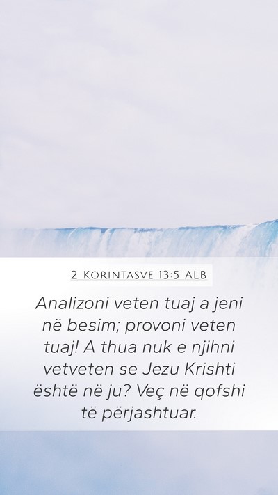 2 Korintasve 13:5 ALB Bible Verse Image