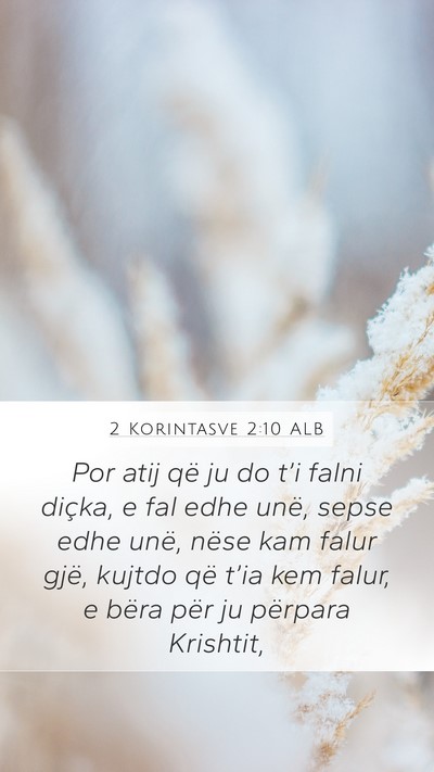 2 Korintasve 2:10 ALB Bible Verse Image